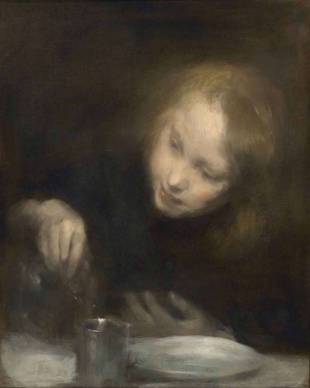 Nina si versa l'acqua